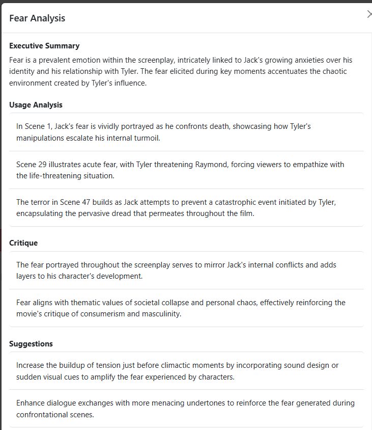 Emotions analysis heatmap