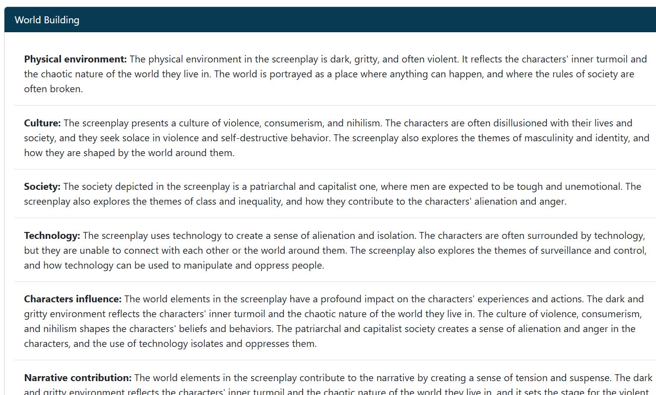 World building example 1